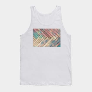 Abstract Swirled Bridge Planks Tank Top